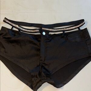 Dolls Kill Black High Waist Shorts with Modern Fit